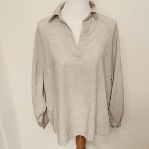 Tan Polyester Shirt/cover Up